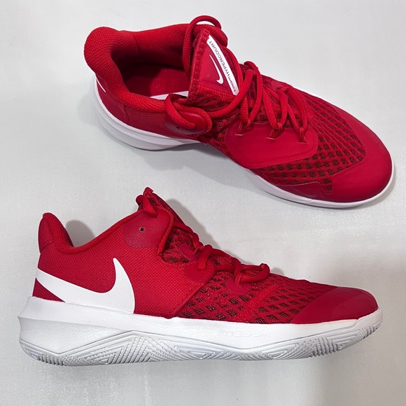 Nike Court Women's HyperSpeed Volleyball Shoes Sneakers Red - Picture 4 of 13